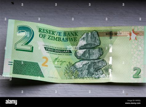 Two Dollar Bond Note Zimbabwe Stock Photo Alamy