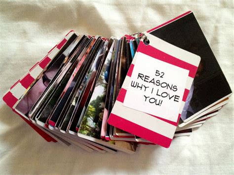 52 Reasons Why I Love You Placed On The Back Of A Deck Of Cards 52