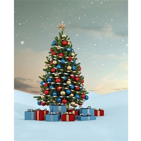 Christmas Slopes Printed Backdrop Backdrop Express