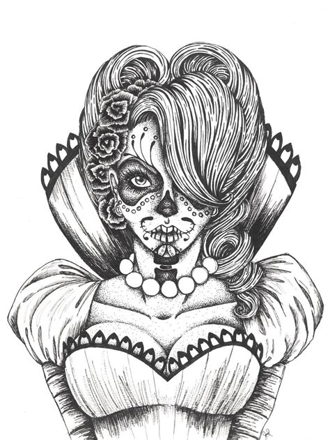 day   dead coloring pages vicky day   dead collection