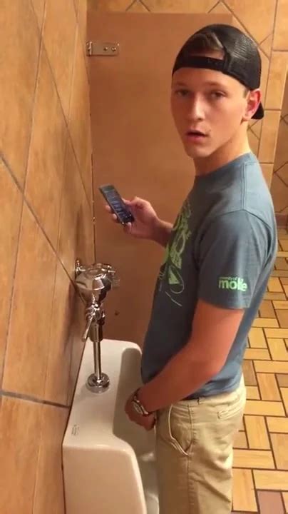 Urinal Spy Cute Boy Caught At The Urinal Thisvid Com