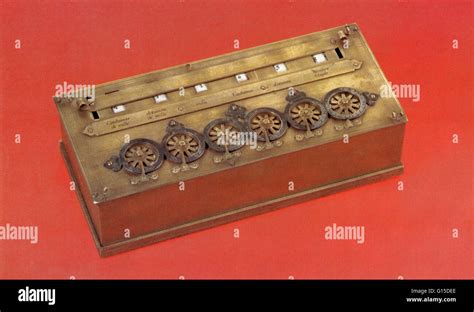 Mechanical Calculator Developed By The French Mathematician Blaise
