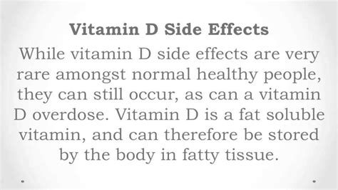 Discover the early warning signs and symptoms of a vitamin a deficiency today. Side Effects of Vitamin D3 | Side effects, Vitamin d3 ...
