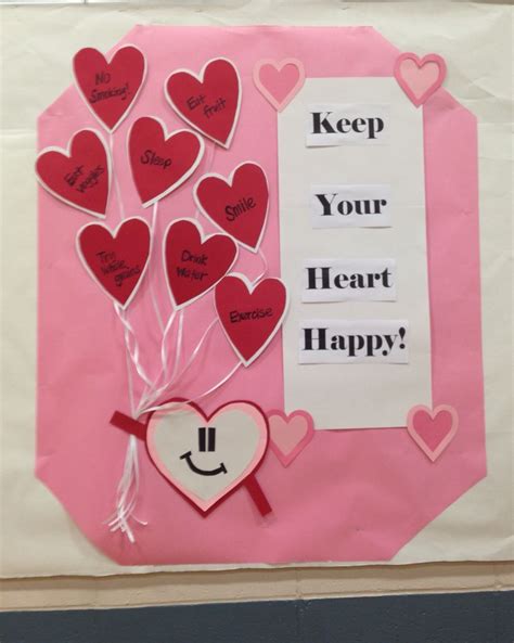 School Nurse Health Bulletin Boards Keep Your Heart Happy