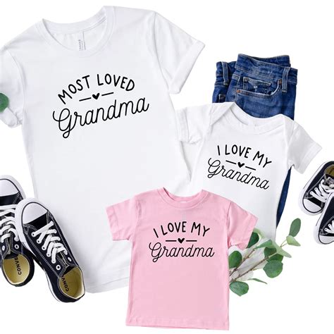 Most Loved Grandma And Granddaughter Ts Grandma And Grandson Matching Shirts