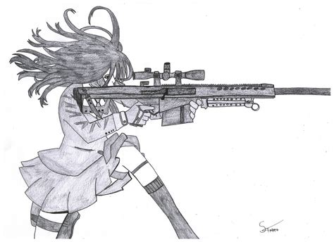 Sniper Girl By Stades Drawing On Deviantart