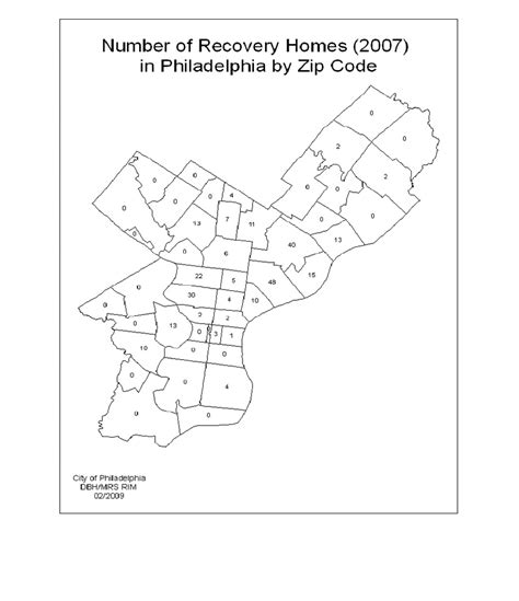 Map Of Recovery Homes By Philadelphia Zip Code Download