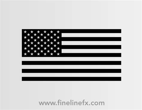Usa American Flag 1 Color Vinyl Decal Sticker Finelinefx Vinyl Decals