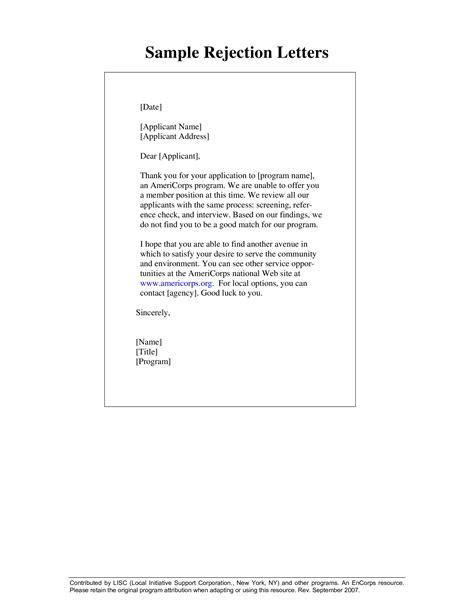 Job Rejection Letter How To Write A Job Rejection Letter Download This Job Rejection Letter