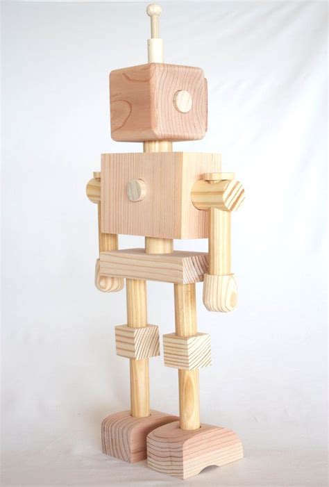 Diy Wood Robot Building Set By Okrakids On Etsy Wood Toys Wooden