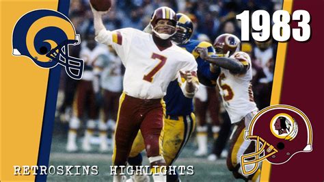 1983 Los Angeles Rams Vs Washington Redskins Remastered Nfl Playoff
