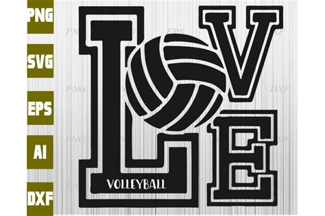 Love volleyball svg, dxf,eps,png, Digital Download By designbtf