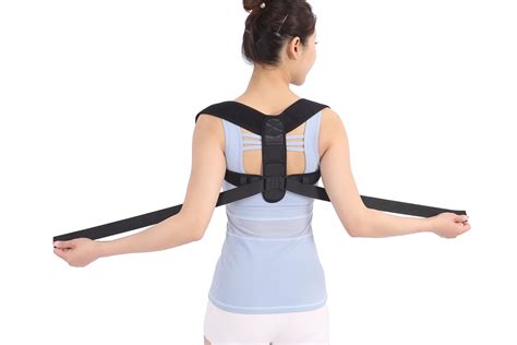 Adjustable Neoprene Upper Back Brace Posture Corrector For Men And