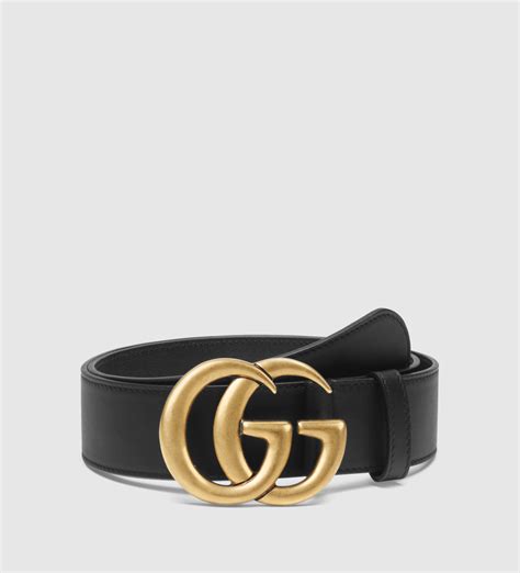 Gucci Leather Belt With Double G Buckle In Black Lyst