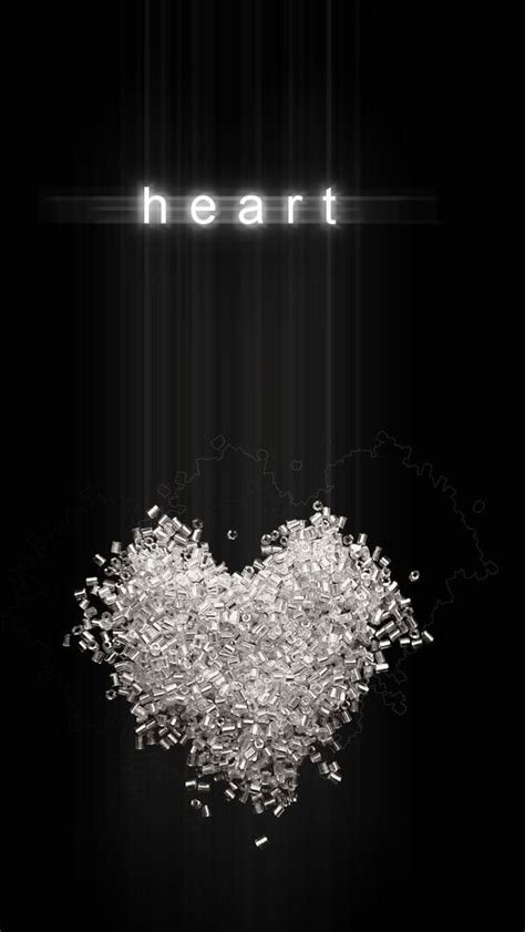 Heart Black Background Iphone Wallpapers Heart Wallpaper Iphone 5s