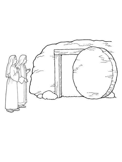 Rock n roll coloring book: Jesus Tomb Coloring Pages