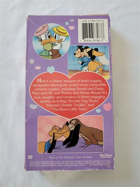 Disney Presents Mickey Loves Minnie Vhs Tape Sweetheart Stories Gently Used 786936670837 Ebay