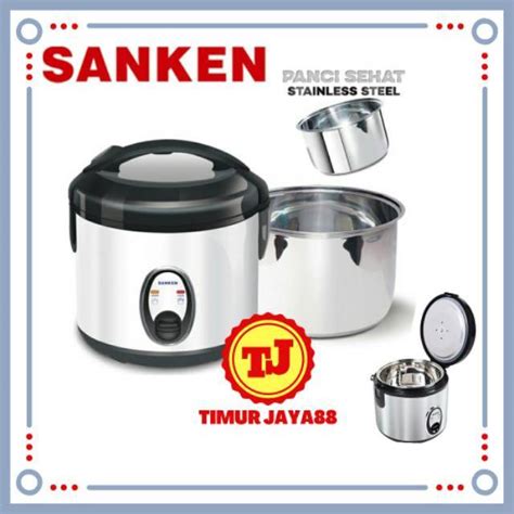 Sanken Magic Com Rice Cooker 1.0 1 Liter Stainless SJ130H SJ-130 H