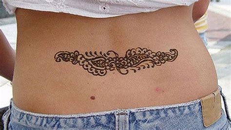 Henna tattoos are a great example of temporary tattoo styles that you can implement before you settle on a final design. Henna Mehndi tattoo designs idea for lower back - Tattoos ...