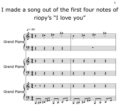 I Made A Song Out Of The First Four Notes Of Riopys “i Love You