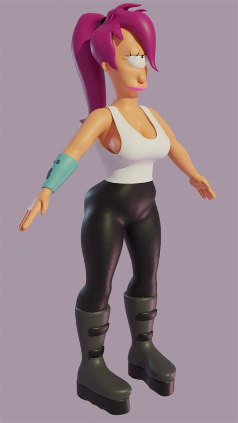 3d Leela Futurama Turbosquid 1559608