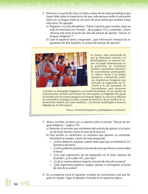 Lengua Materna Español Tercero Telesecundaria 2022 2023 Página 182 De