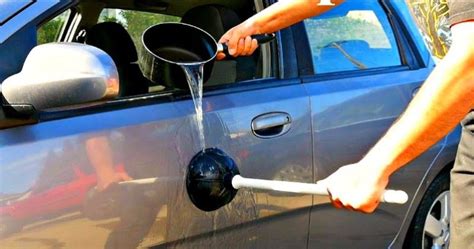 Using Boiling Water And A Plunger To Remove Car Dents Viral Zone 24