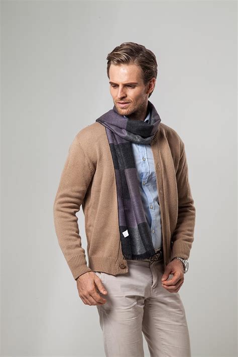 Runtlly Mens Fashion Super Soft Luxurious Cashmere Feel Winter Scarf