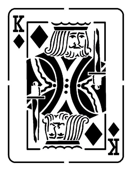 King Of Diamonds Playing Card Stencil My Custom Stencils