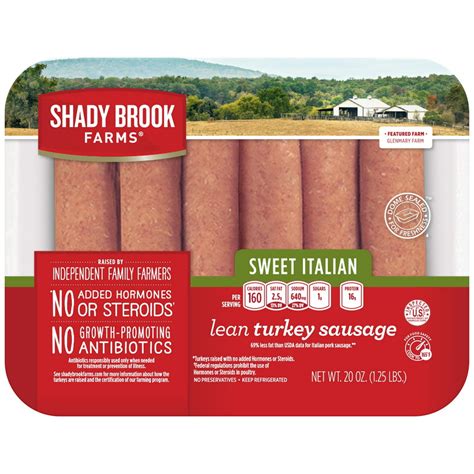 Shady Brook Farms® Sweet Italian Turkey Sausage 6 Count 1 25 Lbs