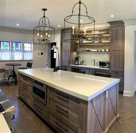 Kitchen Renovation With Grey Stained Oak Cabinets Home Bunch Interior