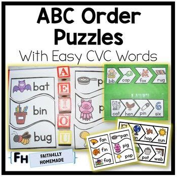 Alphabetical order the alphabetizer sorts any list in. ABC Order Puzzles (Using Easy CVC Words) | Cvc words ...
