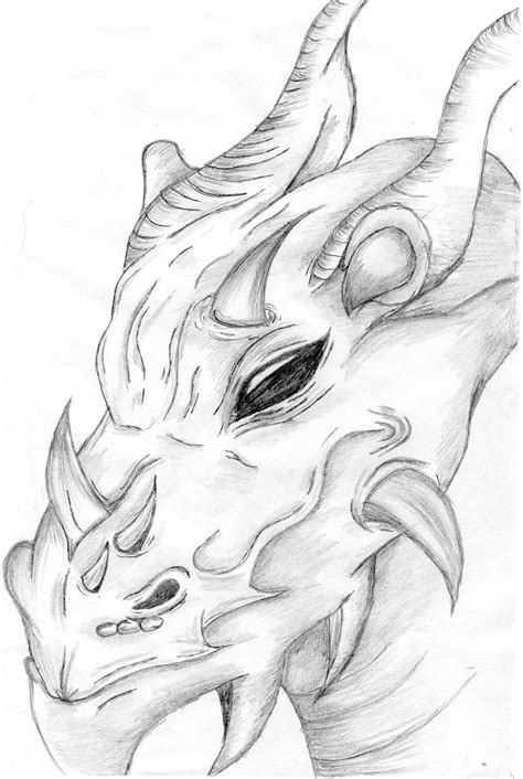 Drawing Of Dragon Head By Sunshine2midnight On Deviantart