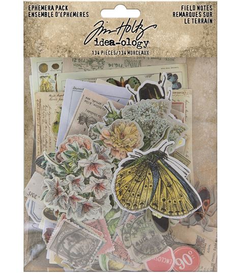 Tim Holtz Idea Ology Die Cut Embellishments Field Notes Snippets Joann