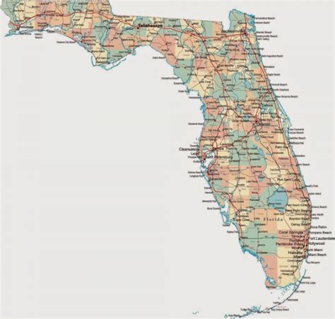 Florida State Road Map Free Printable Maps Florida State Map
