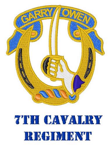Us 7th Cavalry Insignia Embroidery Designs Machine Embroidery Designs