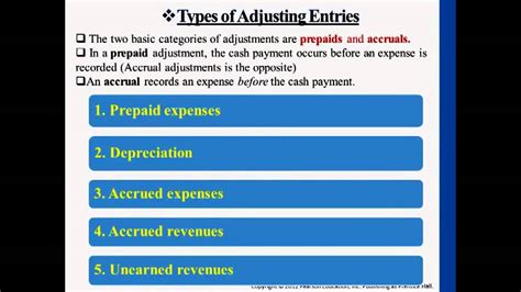 What Are The 5 Types Of Adjusting Entries Cloudshareinfo