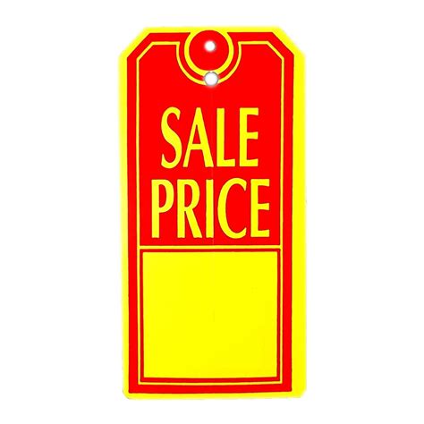 Sale Price Tags 24 W X 48 H Large Red And Yellow Merchandise Retail