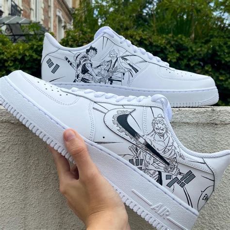 One piece anime nike shoes. Air Force 1 "One Piece B&W" | THE CUSTOM MOVEMENT in 2021 ...
