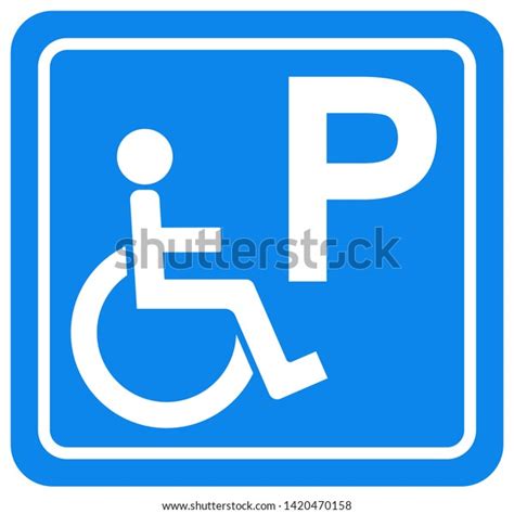 Disabled Parking Symbol Sign Vector Illustration Stock Vector Royalty