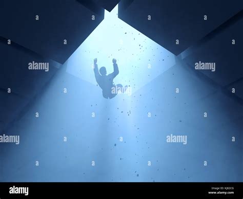 Man Falling Into A Hole Stock Photo Alamy