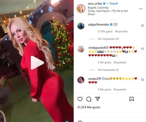 Sara Uribe dejó enamorados a sus fans tras lucir ajustado vestido rojo