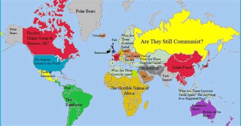Living Rootless Another Geography Lesson Americans Map Of The World
