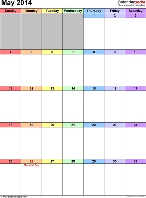 May is a month of spring in the northern hemisphere and autumn in the. May 2014 - calendar templates for Word, Excel and PDF