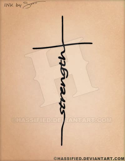 Strength Cross Tattoo By Hassified On Deviantart