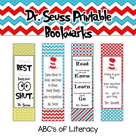 Free Printable Dr Seuss Bookmarks Printable Word Searches