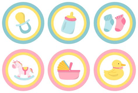 Our baby shower printables are free, and there are a variety of designs and fonts to choose from. 8 Best Images of Printable Round Labels - Printable Round Label Template, Free Printable Round ...