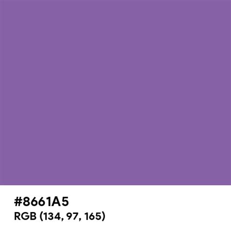 Bluish Purple Color Hex Code Is 8661a5