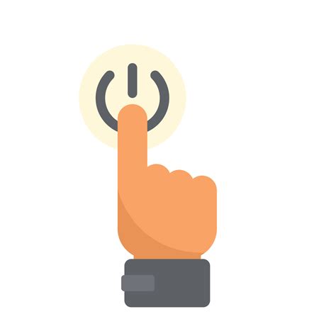 Turn Off Button Icon Flat Vector Light Power 17338063 Vector Art At