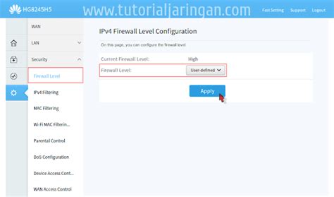 Setting huawei hg8245h5 menjadi akses point pakai hp dividio kali saya akan sharing tentang bagaimana kali ini kita belajar cara menggunakan port forwarding pada modem huawei hg8245h5 ikuti k cara mengaktifkan port lan modem indihome huawei hg8245h5 caranya dengan masuk. Cara Setting Firewall dan Mengaktifkan Remote Management ...